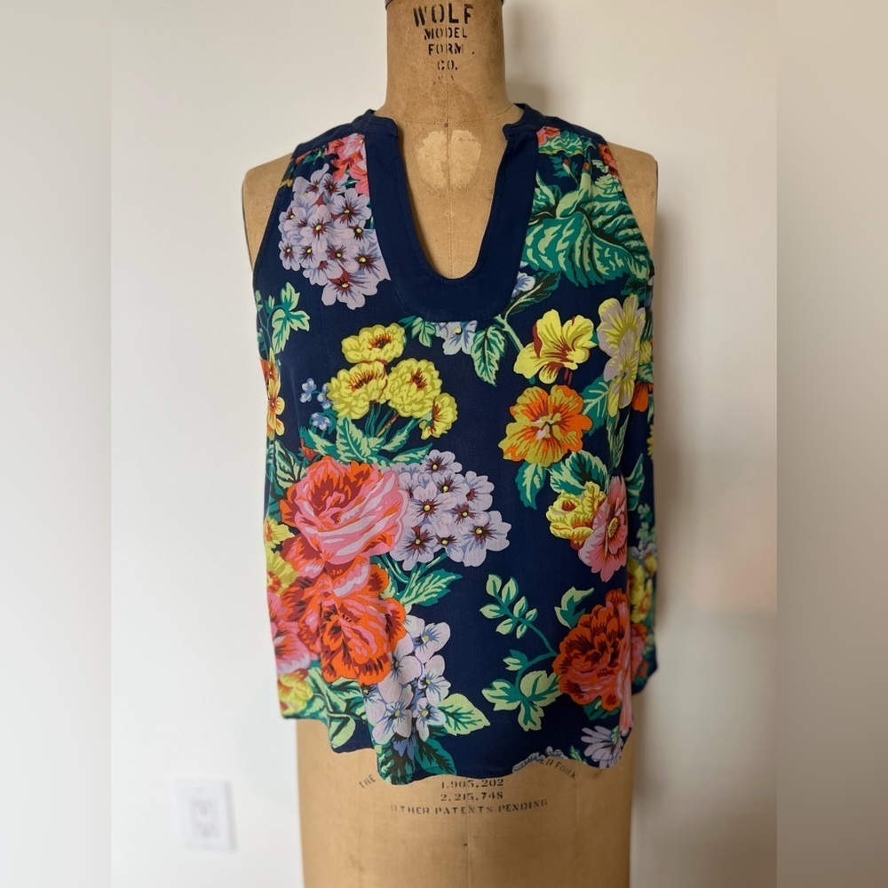 Anthropologie Maeve Floral Sleeveless Top - Multicolor size 2